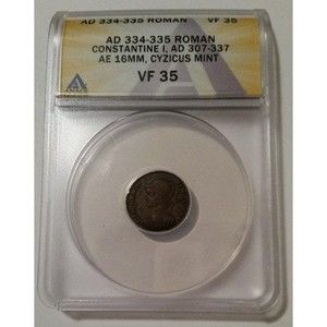 Roman Empire Constantine I The Great AD 307-337 AE 16mm Cyzicus Mint VF35 ANACS